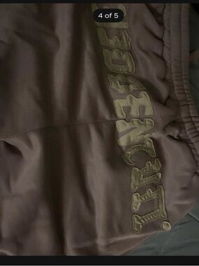 & Other Stories Brown Sweatpants with Embroidered Logo